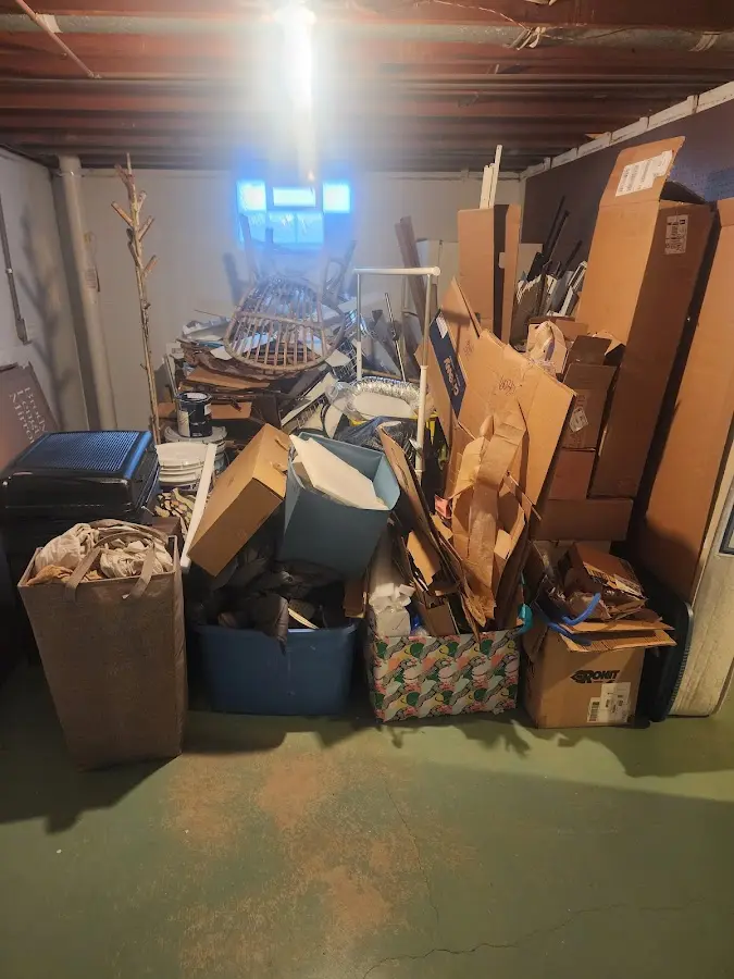 Roll-off dumpster container at job site for Construction Dumpster Rental in Orono